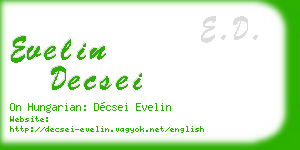 evelin decsei business card