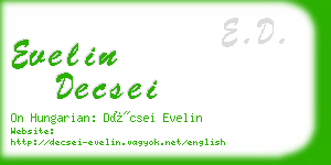 evelin decsei business card